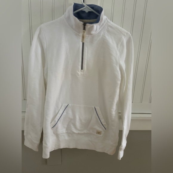L.L Bean White Quarter Zip Lightweight Sweater! Womens Small. NEVER WORN! - Picture 2 of 5